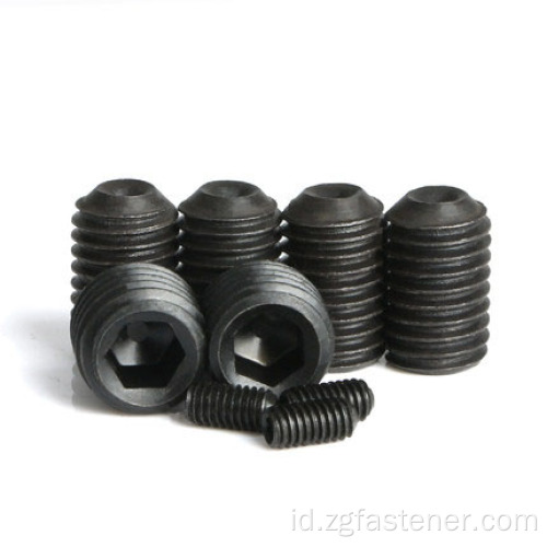 Black Oxide Coating Hexagon Socket Set Screws With Cup Point Din916